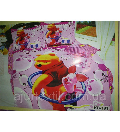 Постельное белье  "Винни Пух с Поросенком" детское