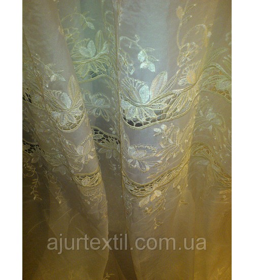 Тюль шифон "Диана" лимонная 
