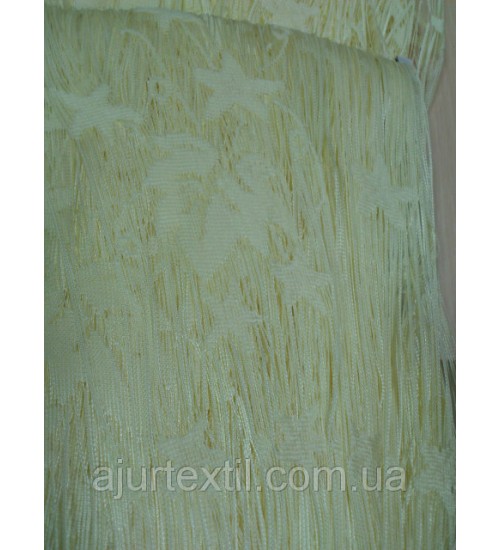 Шторы нити "Листья" лимонный