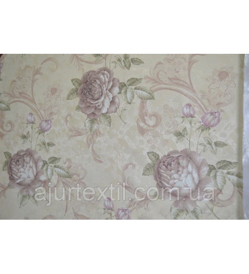 Штора хлопок "Роза" беж