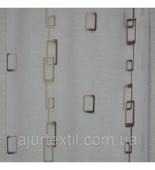 Тюль вуаль фентези "Цепочка" беж