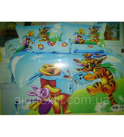Постельное белье  "Тигренок с Винни Пухом" детское