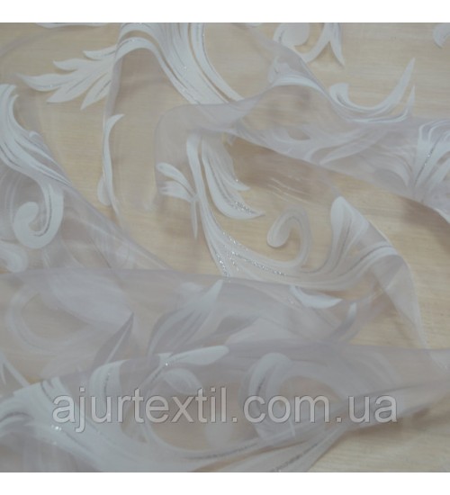 Тюль деворе " Королевский вензель" 