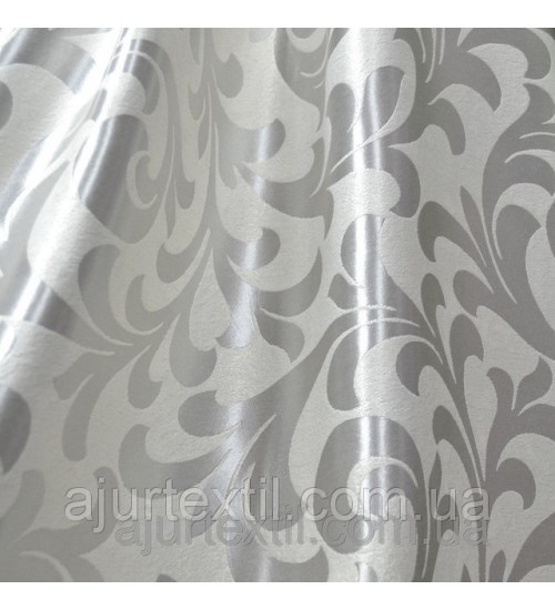 Штора Блэкаут "Королевская " Светло серая светонепроницаемые