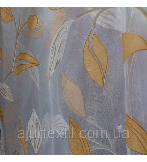 Тюль органза  " Лист" 