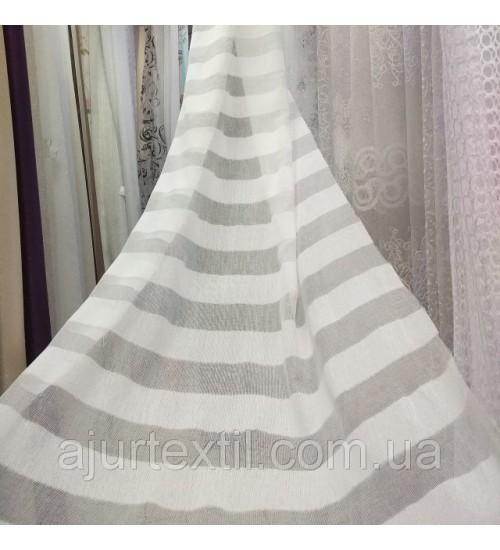 Тюль лен Елит " Кайра" белая