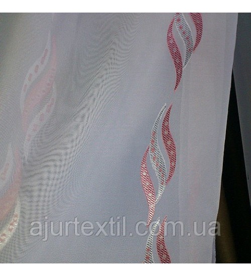 Тюль вуаль "Змейка" розовая