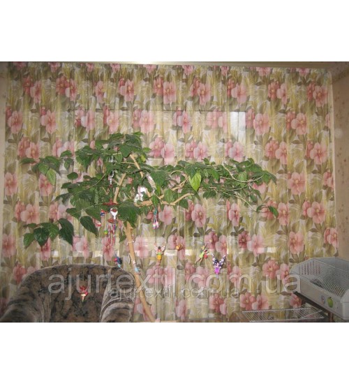 Тюль печать "Терракотовый цветок"