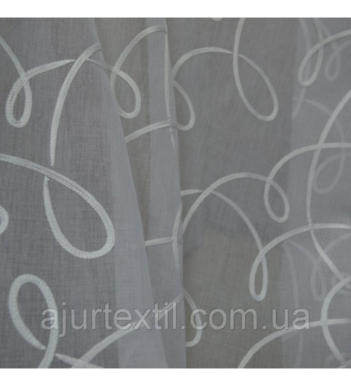 Тюль лен " Белавистия" белая