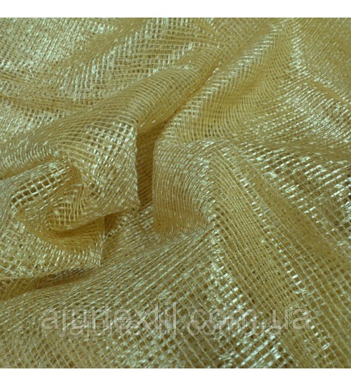Тюль сетка золото