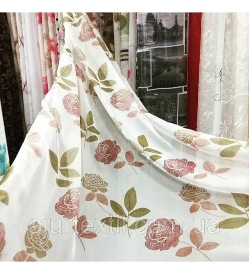 Тюль печать "Английская роза"