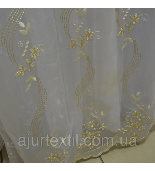 Тюль кристалон " Моника" золото