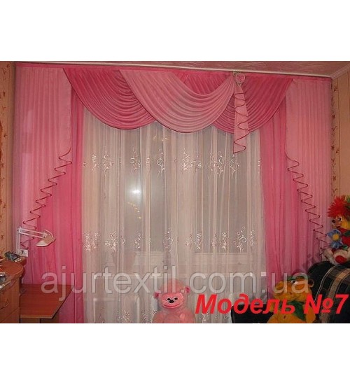 Ламбрекен для спальни, гостиной №7