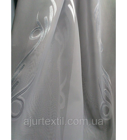 Тюль вуаль вышивка  "Аризона"  жалюзи белый